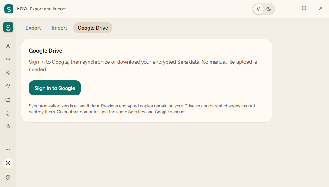 Google Drive before signing in: Click “Sign in to Google.”