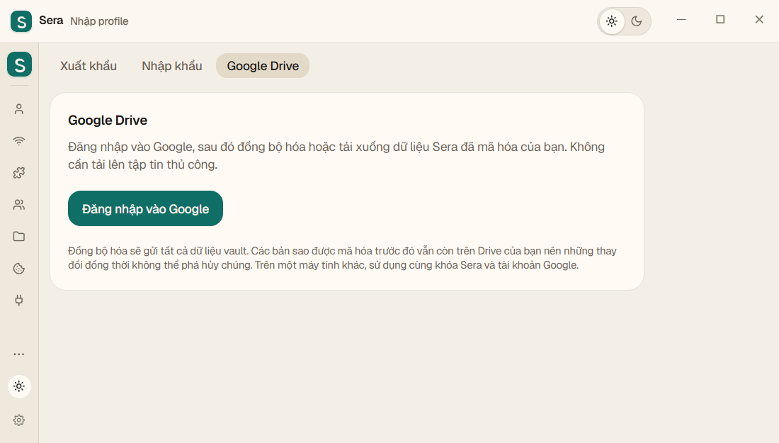 Google Drive trước khi đăng nhập: Nhấp vào “Đăng nhập vào Google”.